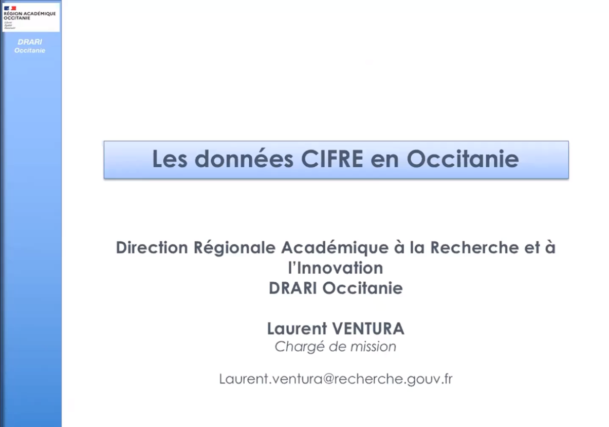 Les données Cifre en Occitanie